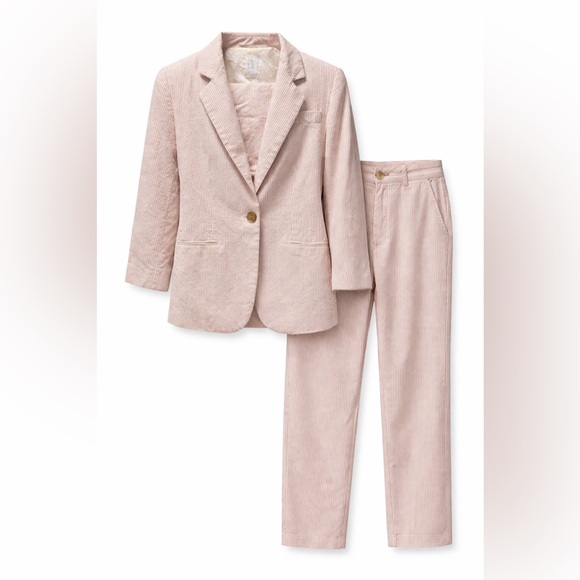 Cw Classics Jackets & Blazers - Linen Two-Piece Blazer & Pant Set | Neutral Stripe | Lightweight Summer Suit